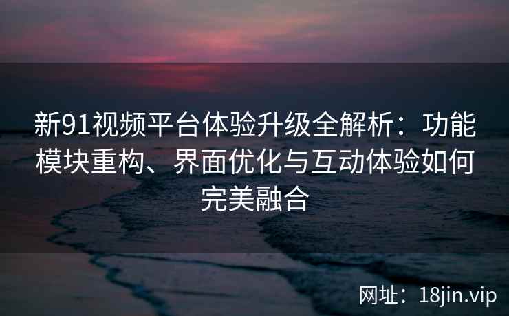 新91视频平台体验升级全解析：功能模块重构、界面优化与互动体验如何完美融合